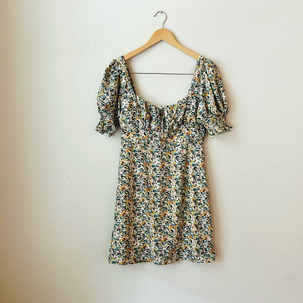 Shop Neighbor Floral Puff Sleeve Mini Sundress Size Medium